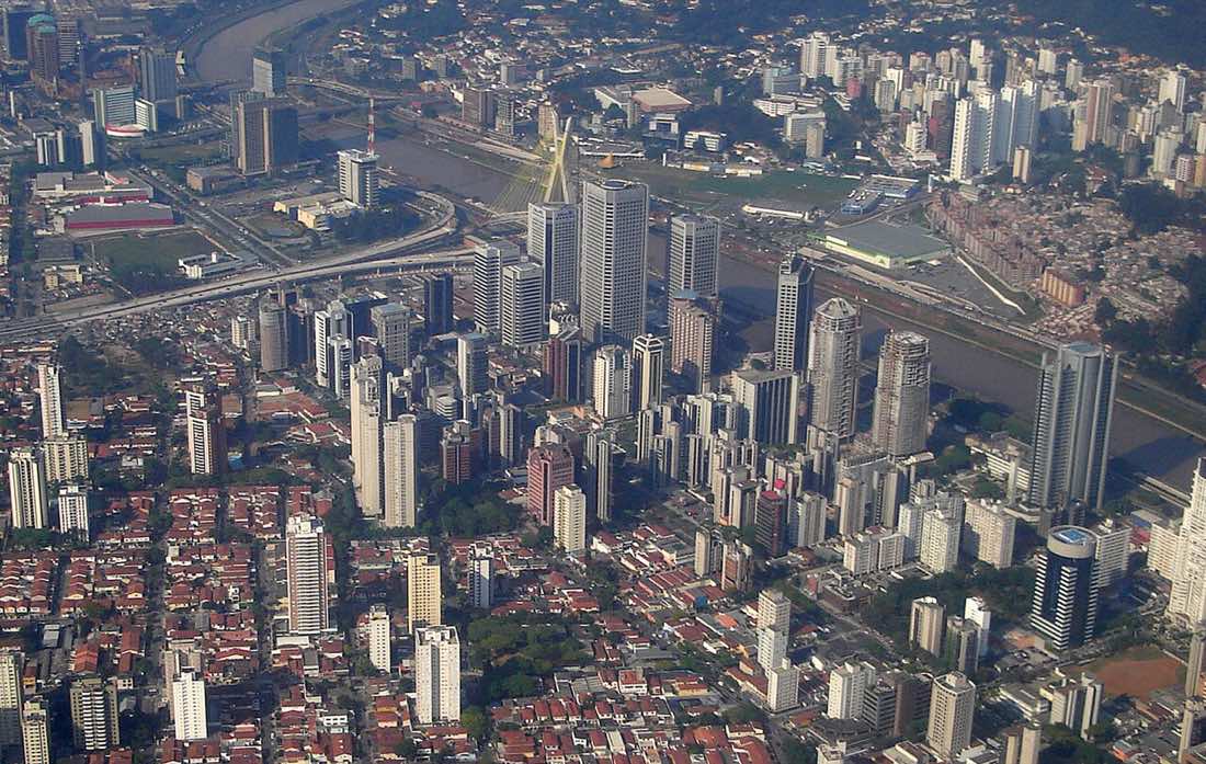 Prédios do distrito financeiro de São Paulo